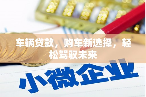 霍邱车辆贷款，购车新选择，轻松驾驭未来