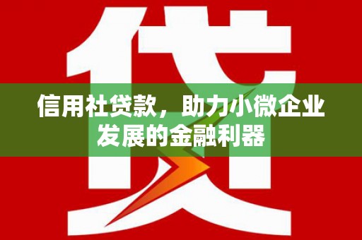 霍邱信用社贷款，助力小微企业发展的金融利器